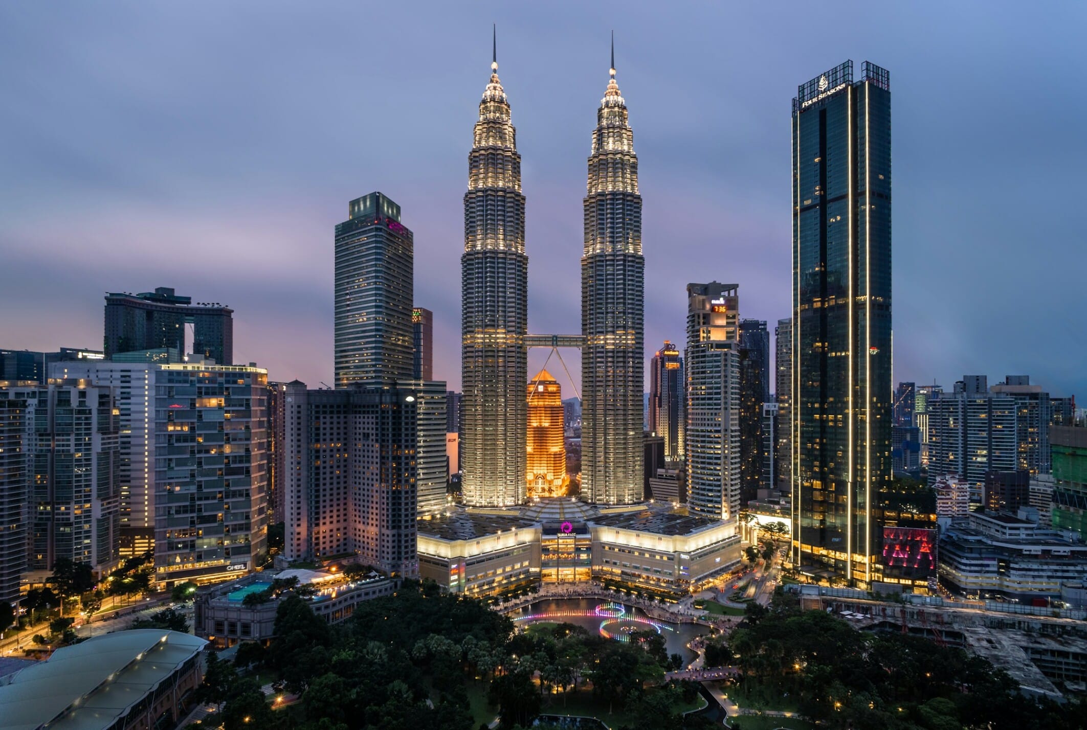 Kuala Lumpur in de avond, Maleisië